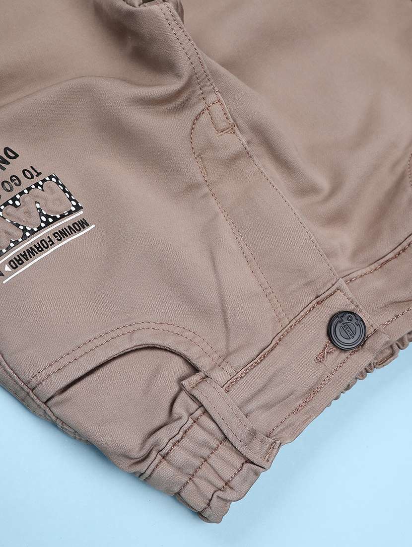 boys solid mid rise regular fit cargo - 22011149 -  Standard Image - 2