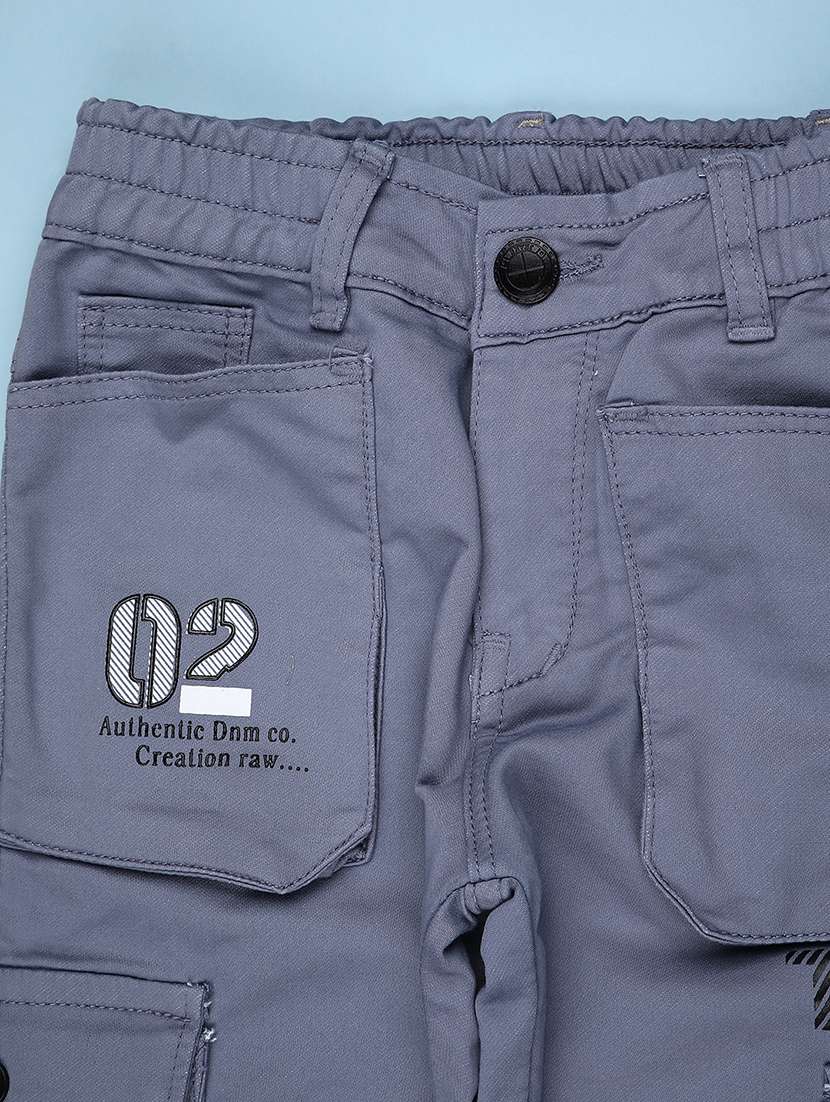 boys solid mid rise regular fit cargo - 22011150 -  Standard Image - 2