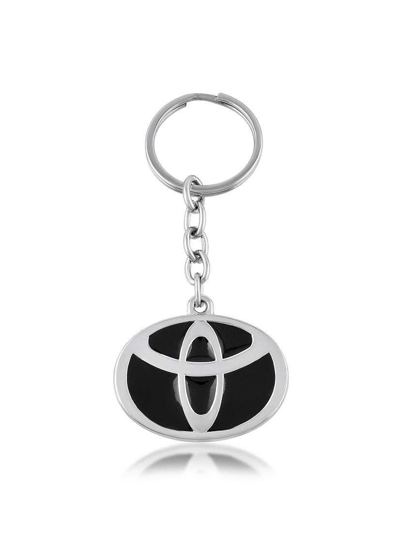 stainless steel black base car suv keychain - 22011230 - Standard Image - 2
