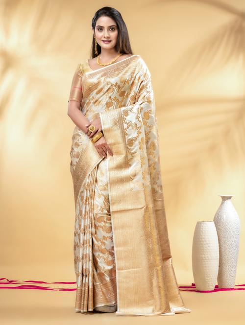 women self design banarasi saree with blouse - 22011295 - Standard Image - 0