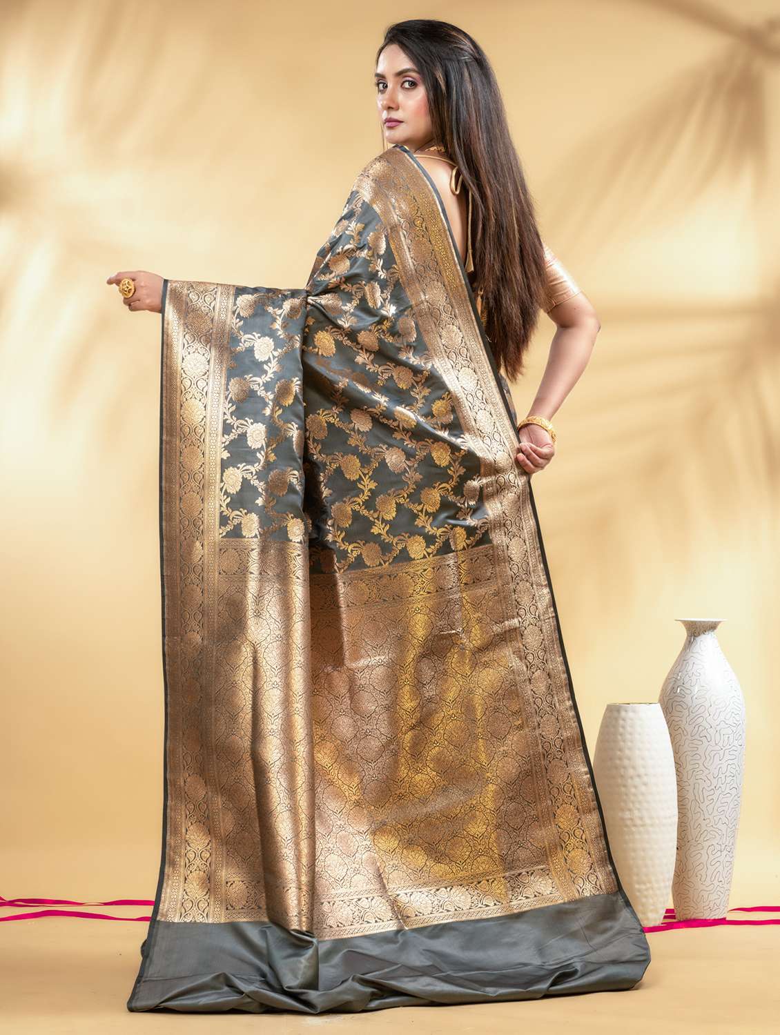 women self design banarasi saree with blouse - 22011300 -  Standard Image - 2