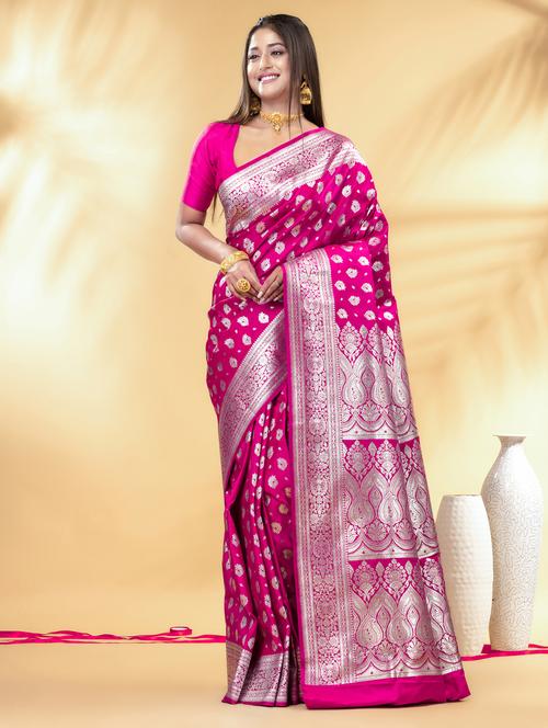 women self design banarasi saree with blouse - 22011318 -  Standard Image - 0