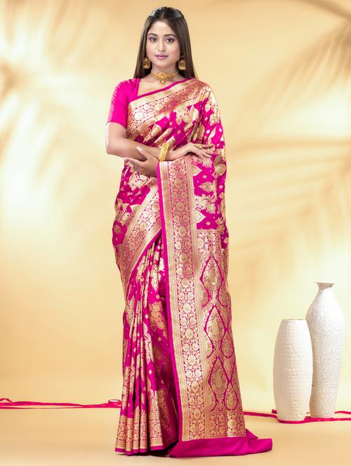 women self design banarasi saree with blouse - 22011321 - Standard Image - 0