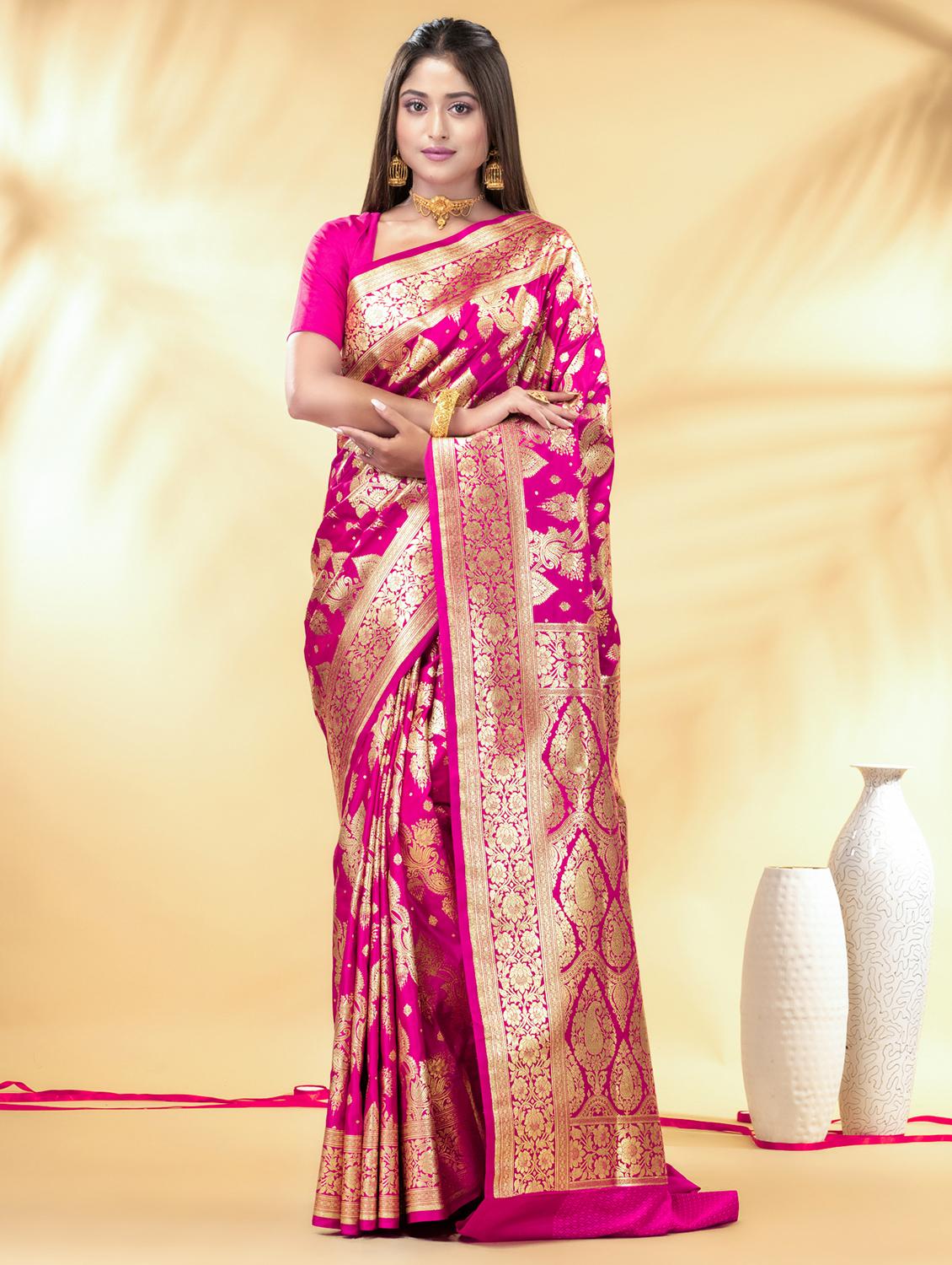 women self design banarasi saree with blouse - 22011321 - Zoom Image - 0