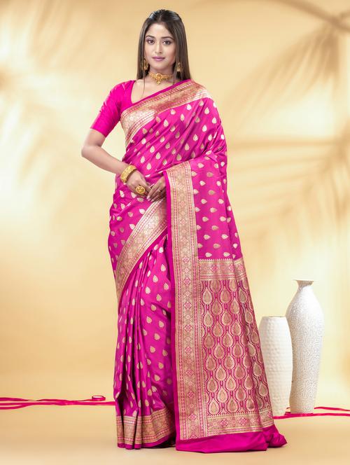 women self design banarasi saree with blouse - 22011326 - Standard Image - 0
