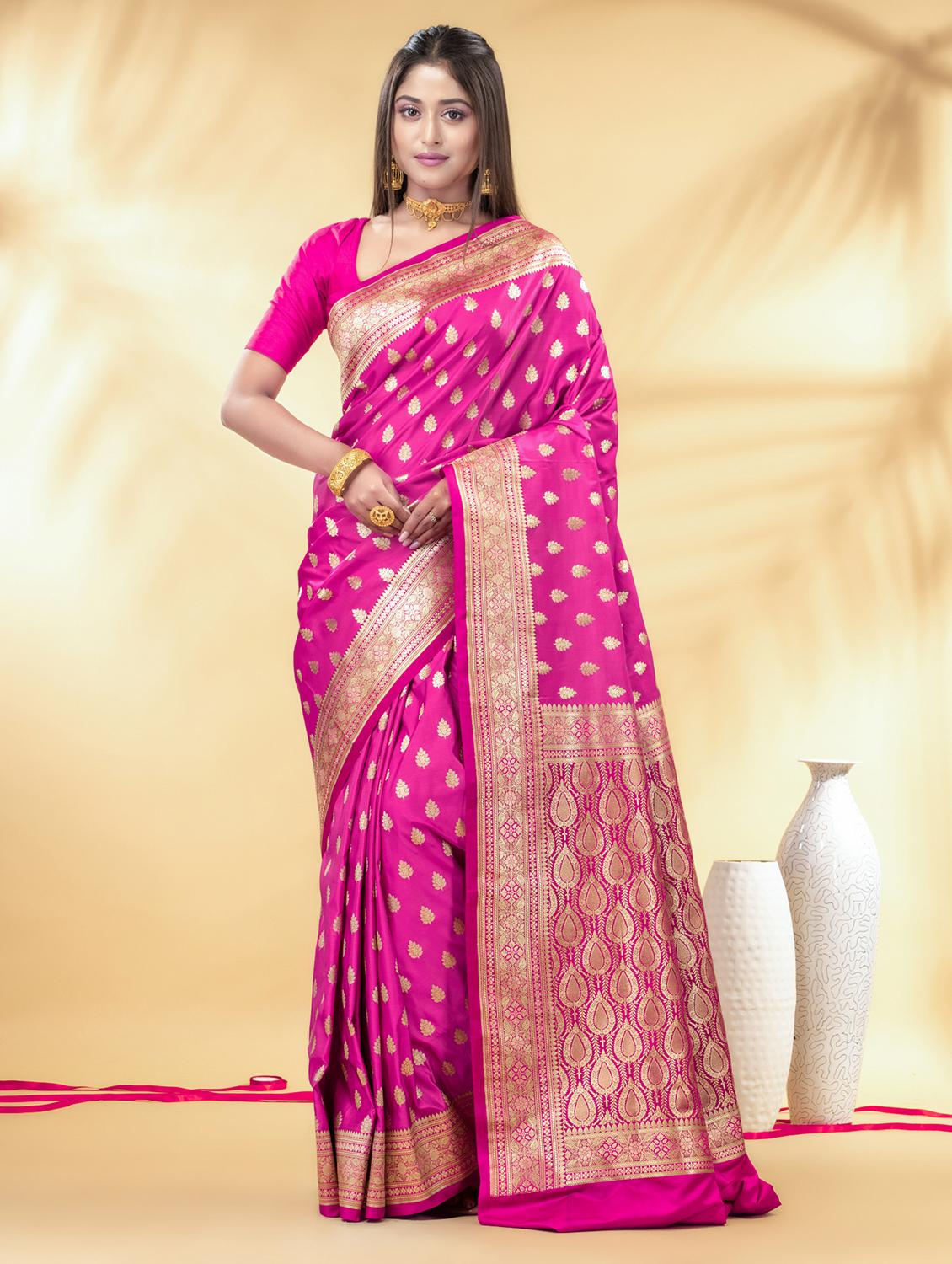 women self design banarasi saree with blouse - 22011326 - Zoom Image - 0