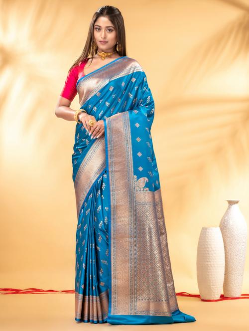 women self design banarasi saree with blouse - 22011328 -  Standard Image - 0