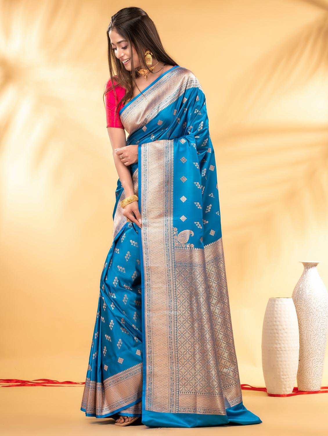 women self design banarasi saree with blouse - 22011328 - Standard Image - 2