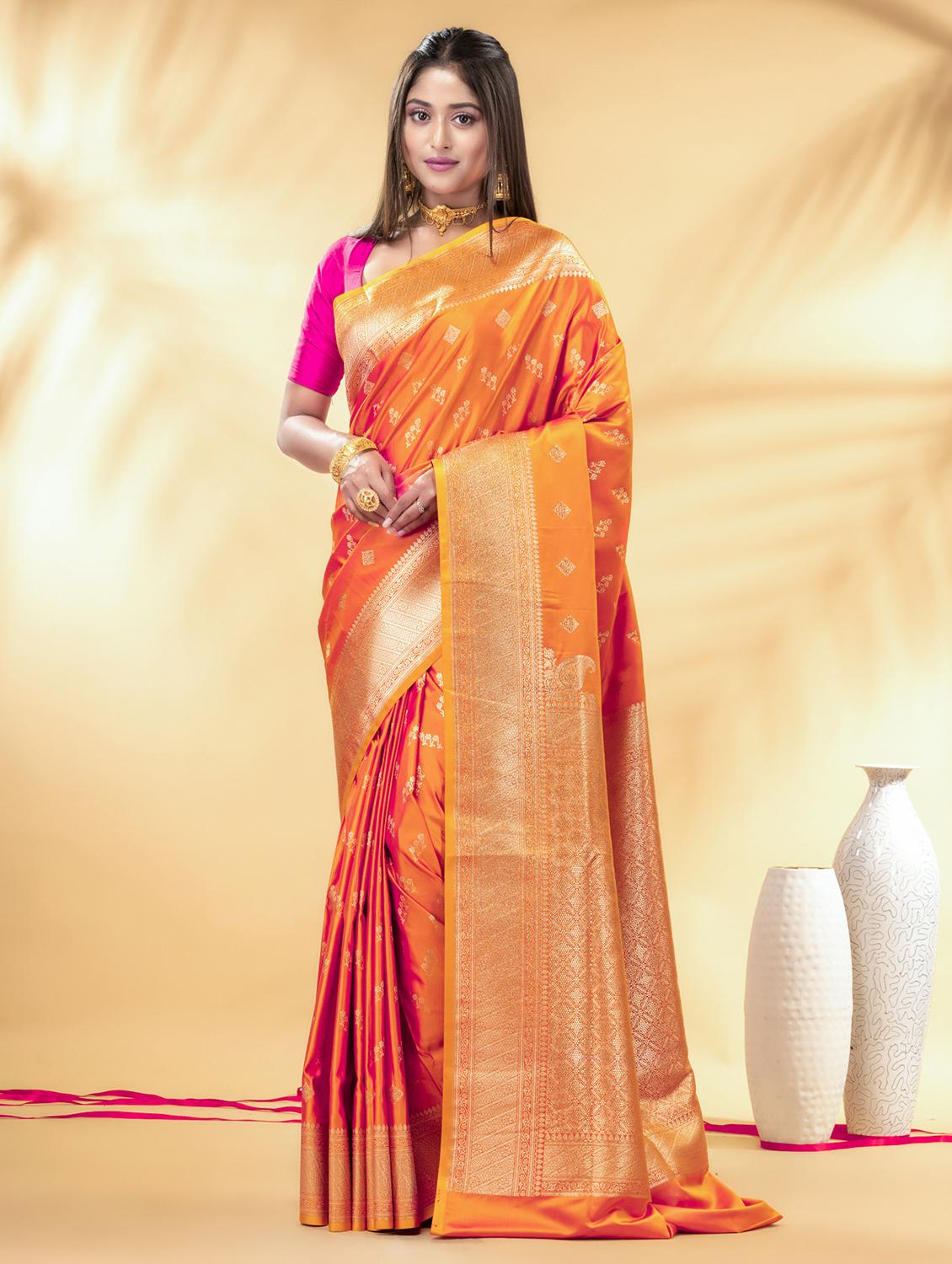women self design banarasi saree with blouse - 22011333 - Zoom Image - 0