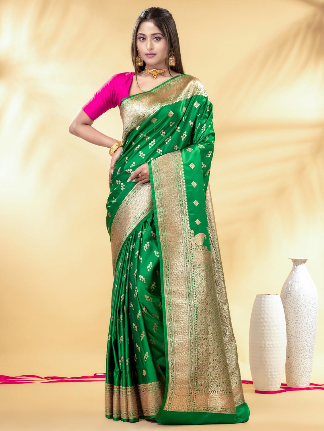 women self design banarasi saree with blouse - 22011334 -  Zoom Image - 0