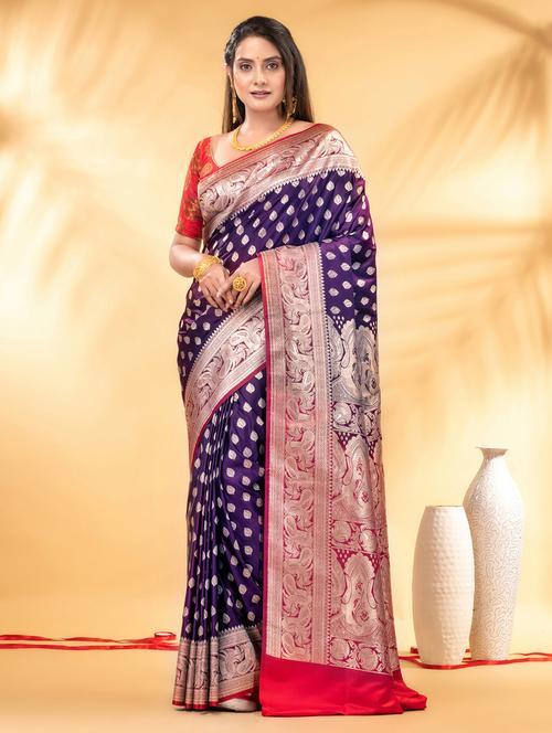 women self design banarasi saree with blouse - 22011336 - Standard Image - 0