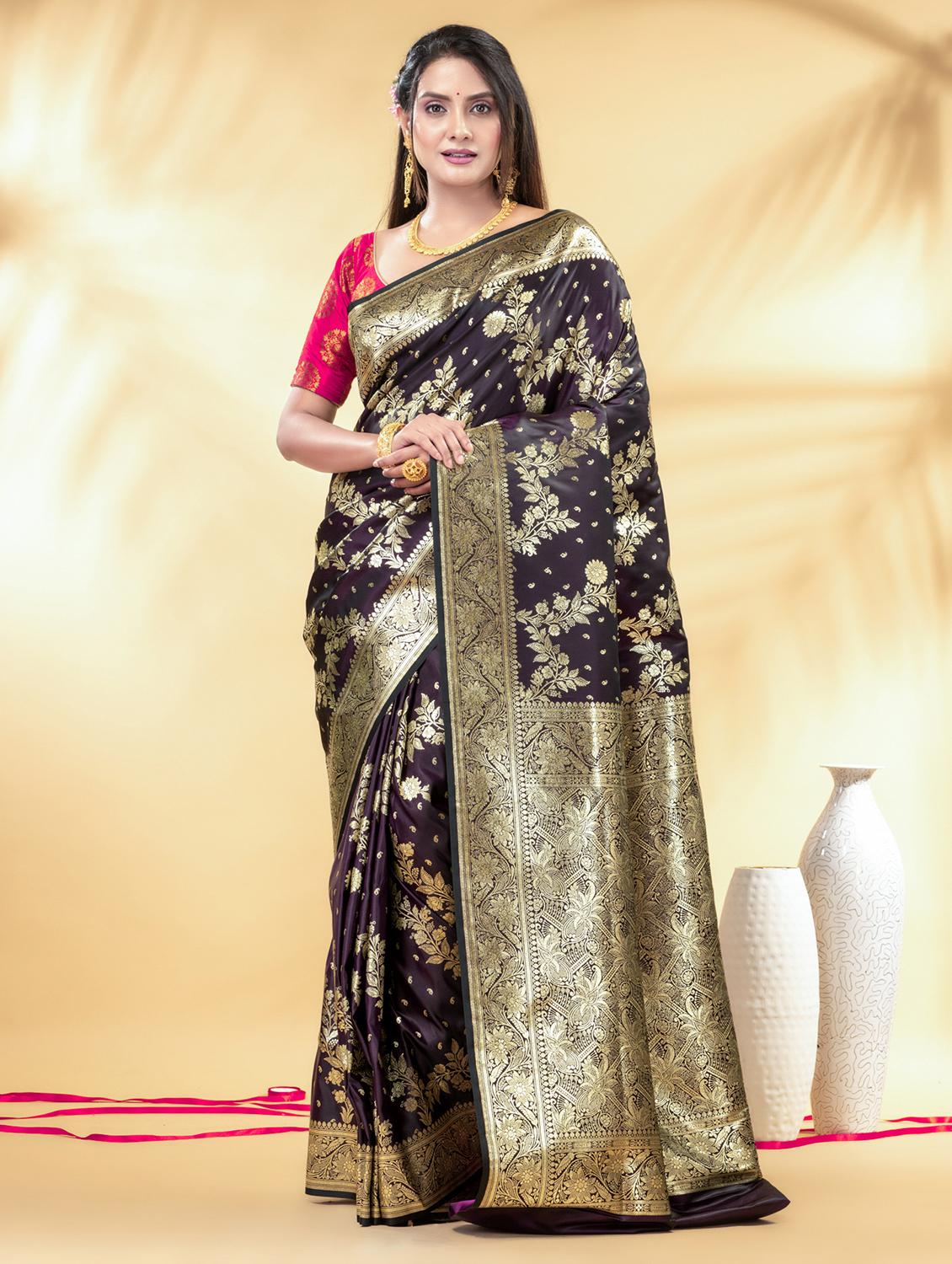 women self design banarasi saree with blouse - 22011344 -  Zoom Image - 0