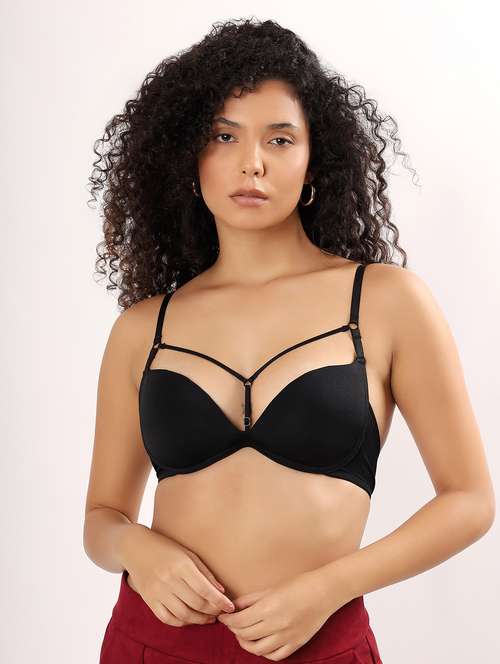 women solid lightly padded push up bra - 22011356 -  Standard Image - 0