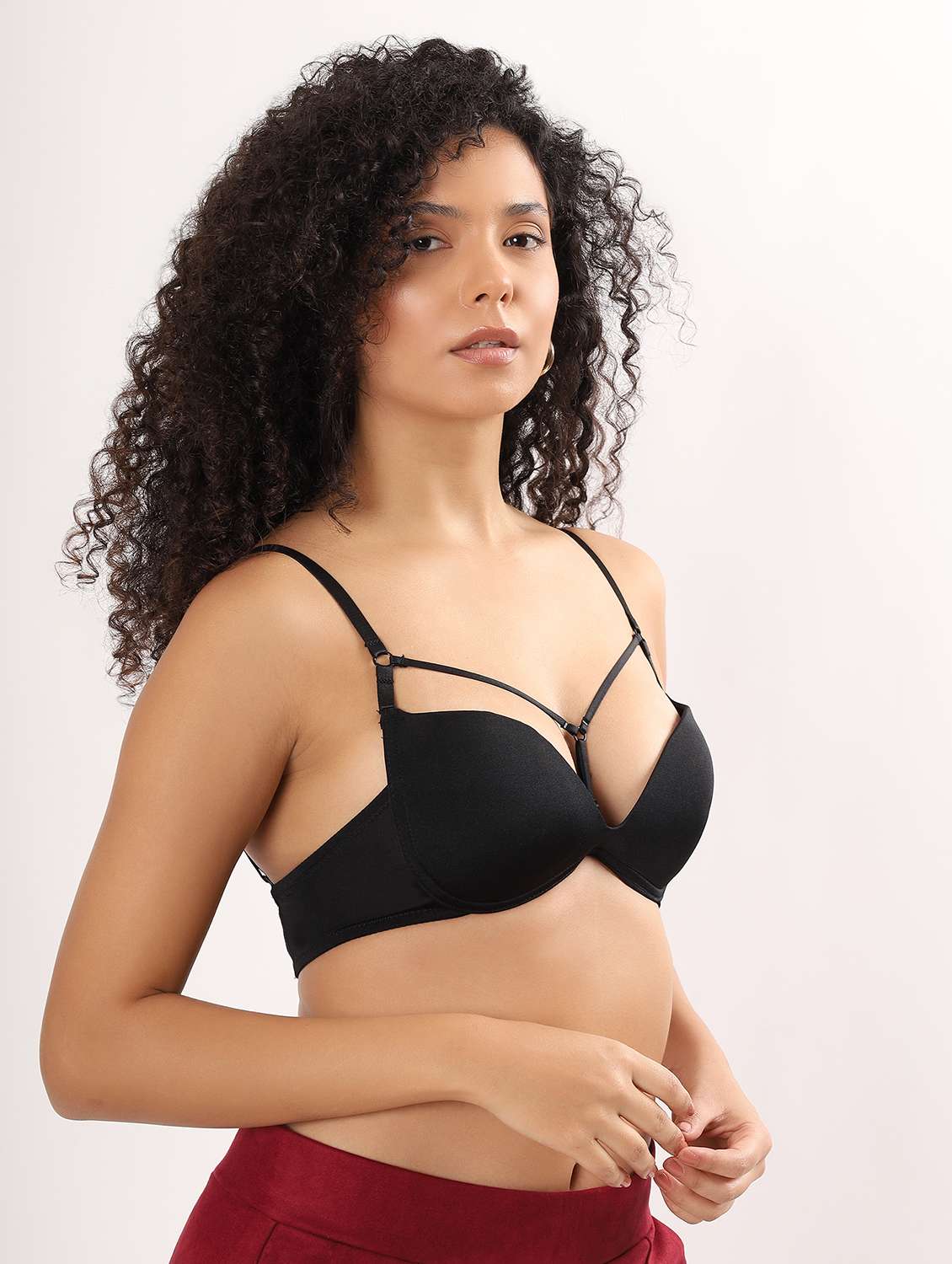women solid lightly padded push up bra - 22011356 - Standard Image - 2