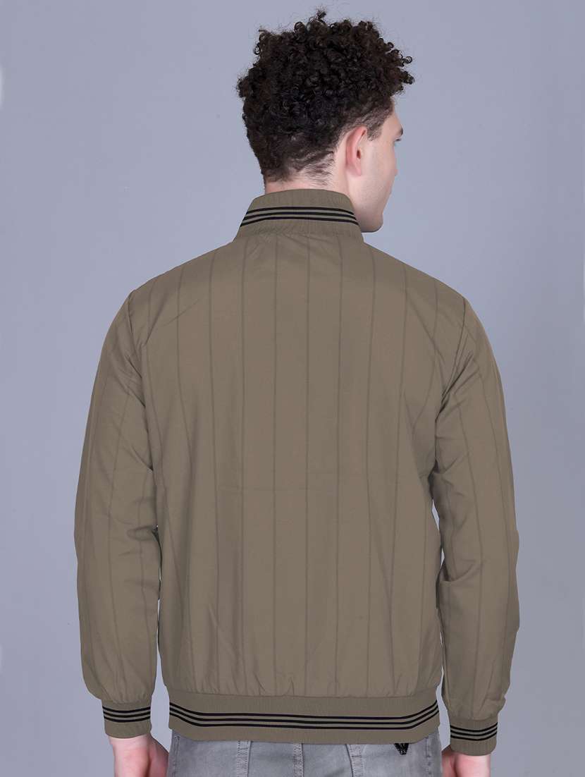 men solid long sleeve windcheater bomber jacket - 22011430 -  Standard Image - 2