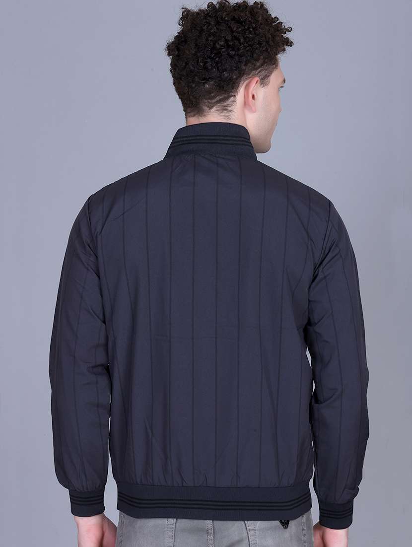 men solid long sleeve windcheater bomber jacket - 22011432 -  Standard Image - 2