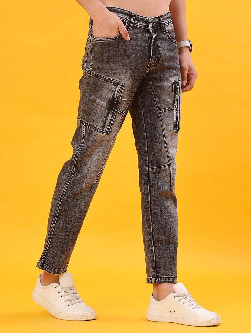 men solid mid rise slim fit jean - 22011607 -  Standard Image - 2