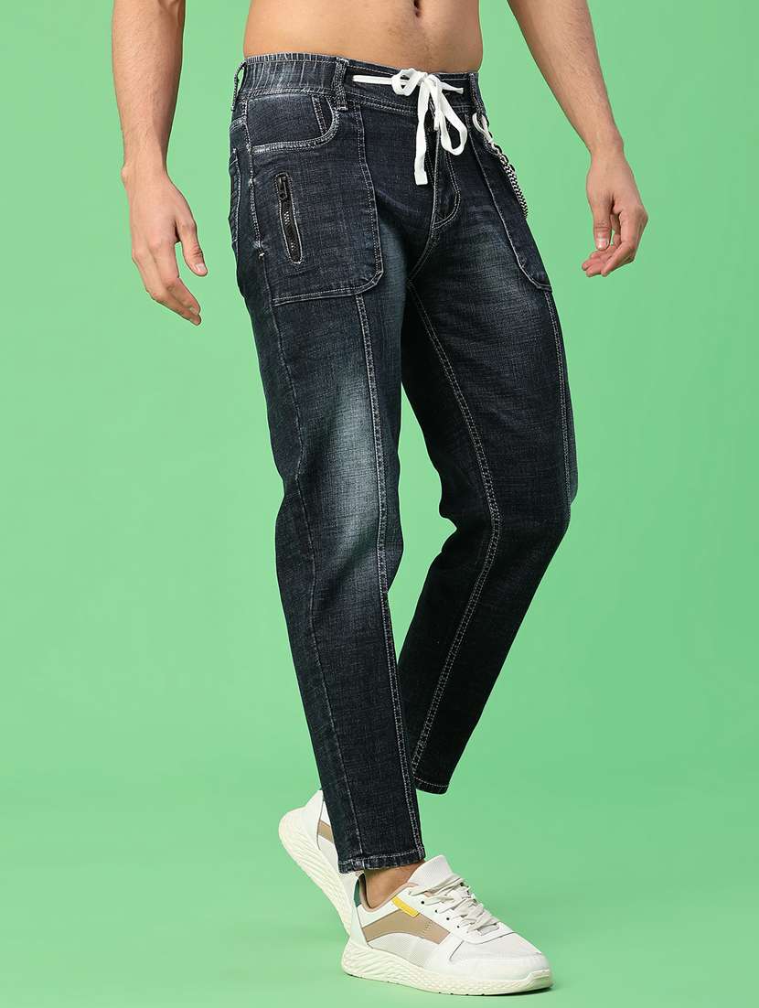 men solid mid rise slim fit jean - 22011609 -  Standard Image - 2