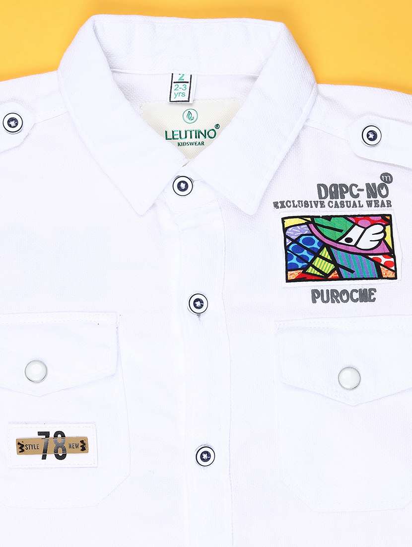 boys placement print long sleeve casual shirt - 22011635 -  Standard Image - 2