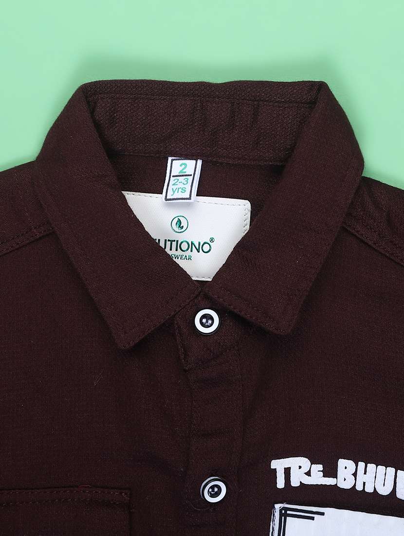 boys placement print long sleeve casual shirt - 22011638 -  Standard Image - 2