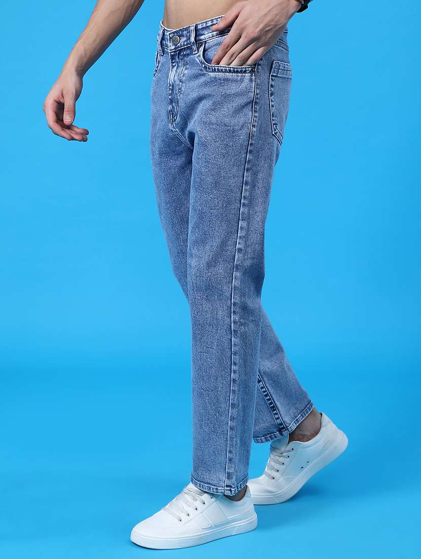 men plain mid rise full length jean - 22011806 -  Standard Image - 2