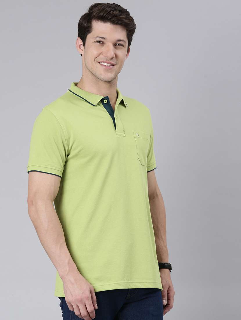 men solid short sleeve regular fit polo t-shirt - 22011944 -  Standard Image - 2