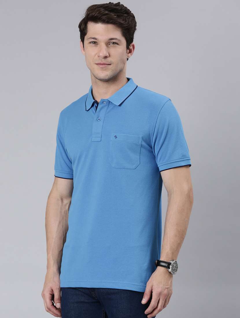 men solid short sleeve regular fit polo t-shirt - 22011953 -  Standard Image - 2