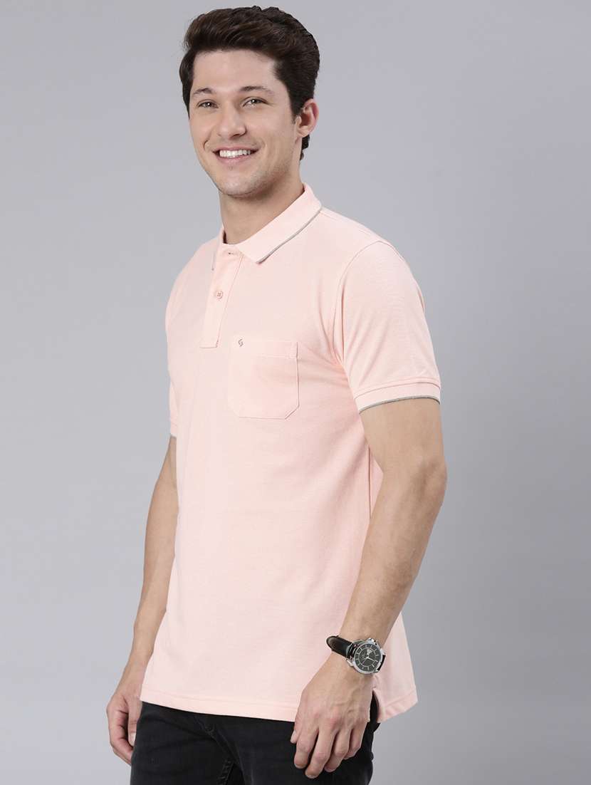 men solid short sleeve regular fit polo t-shirt - 22011954 -  Standard Image - 2