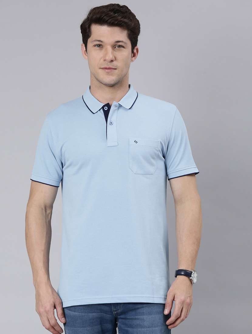 men solid short sleeve regular fit polo t-shirt