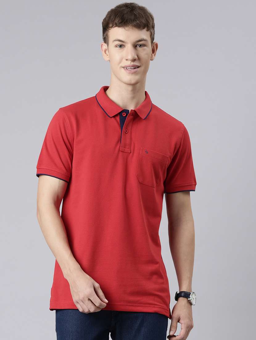 men solid short sleeve regular fit polo t-shirt