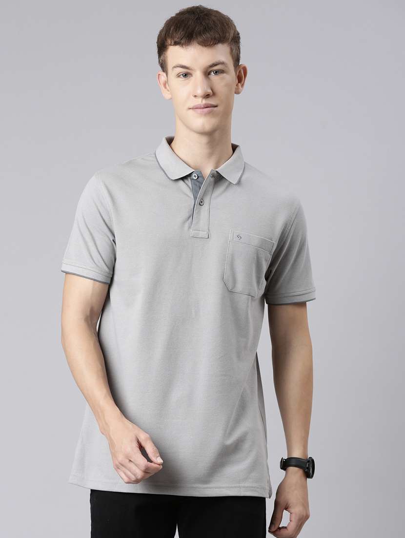 men solid short sleeve regular fit polo t-shirt