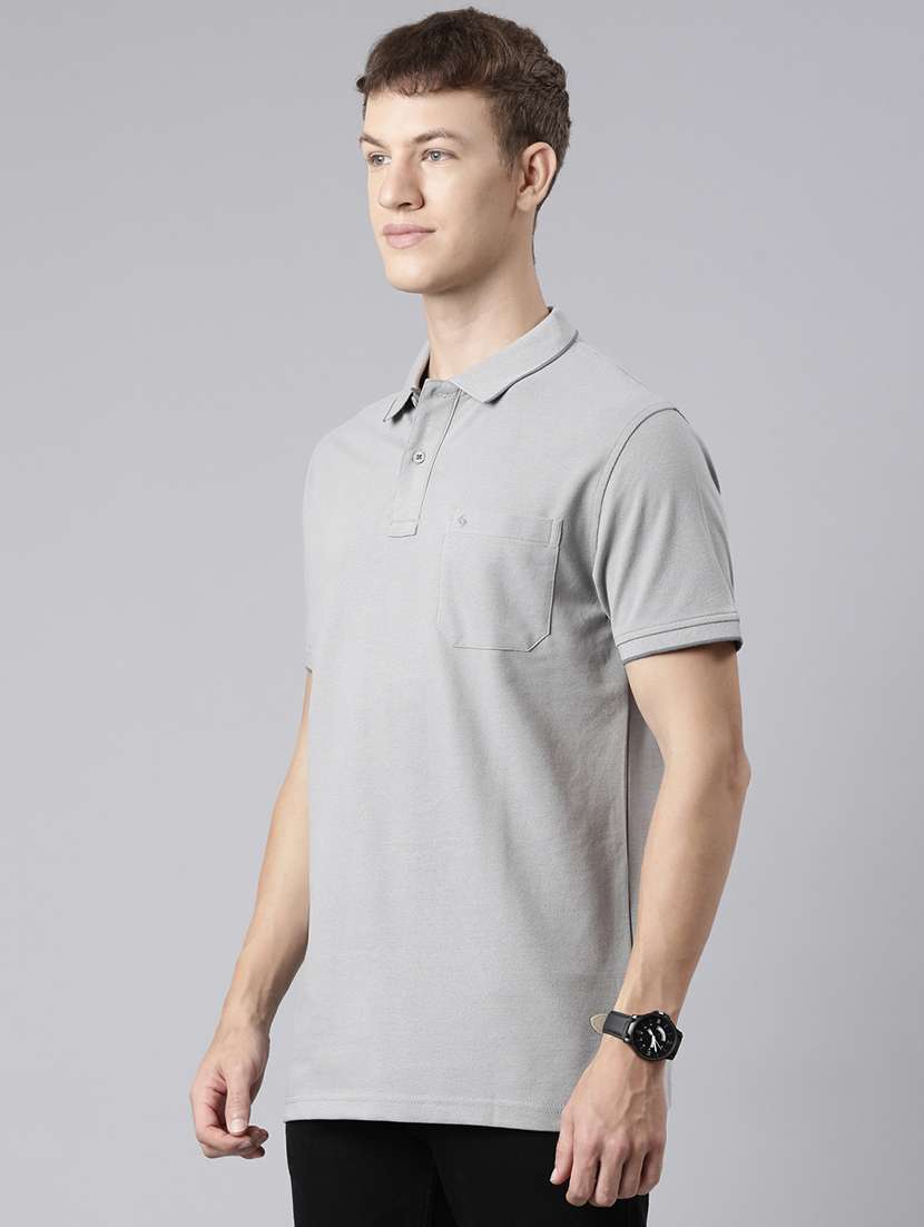 men solid short sleeve regular fit polo t-shirt - 22011962 -  Standard Image - 2