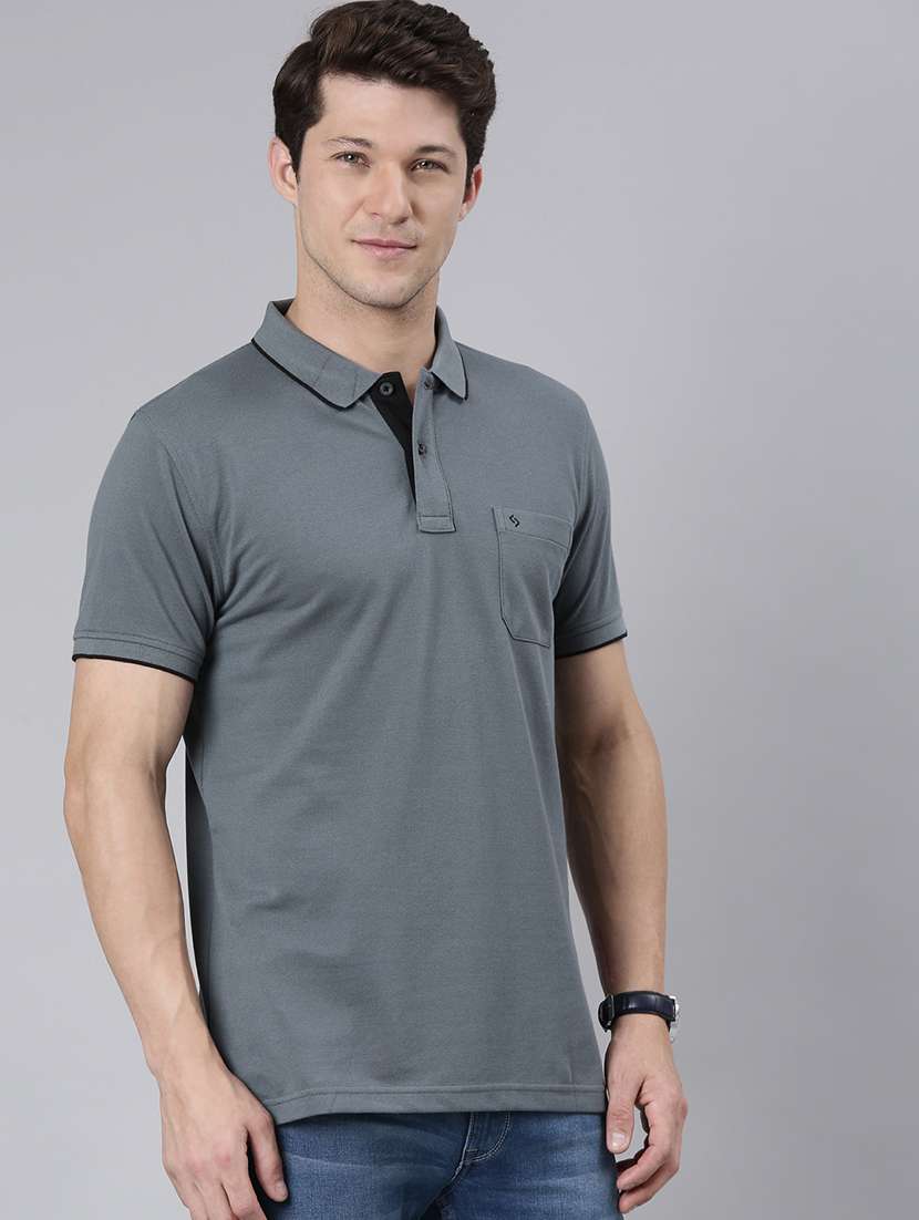 men solid short sleeve regular fit polo t-shirt - 22011963 -  Standard Image - 2