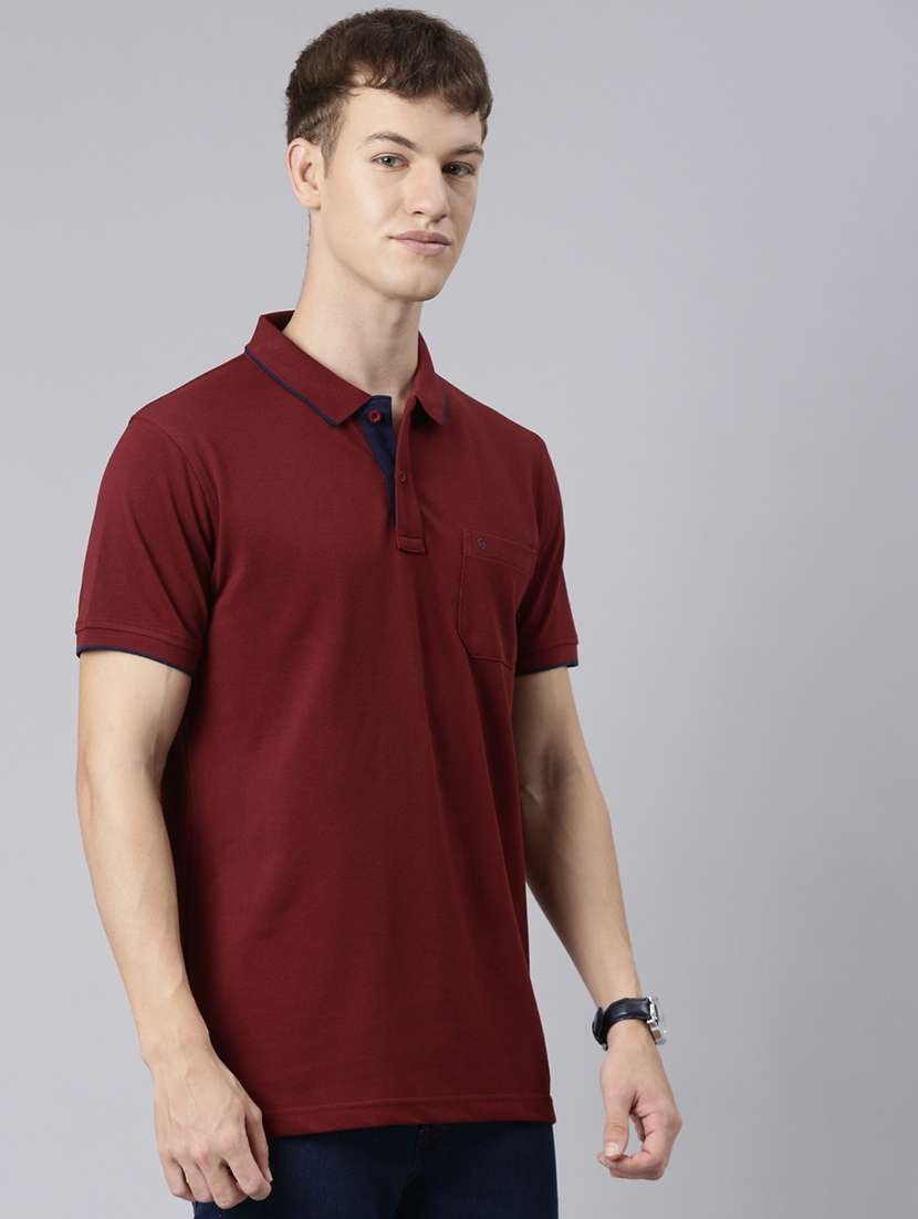 men solid short sleeve regular fit polo t-shirt - 22011964 -  Standard Image - 2