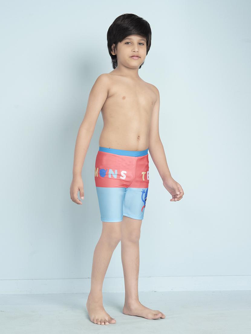 boys printed mid rise swimming shorts - 22011974 - Standard Image - 2