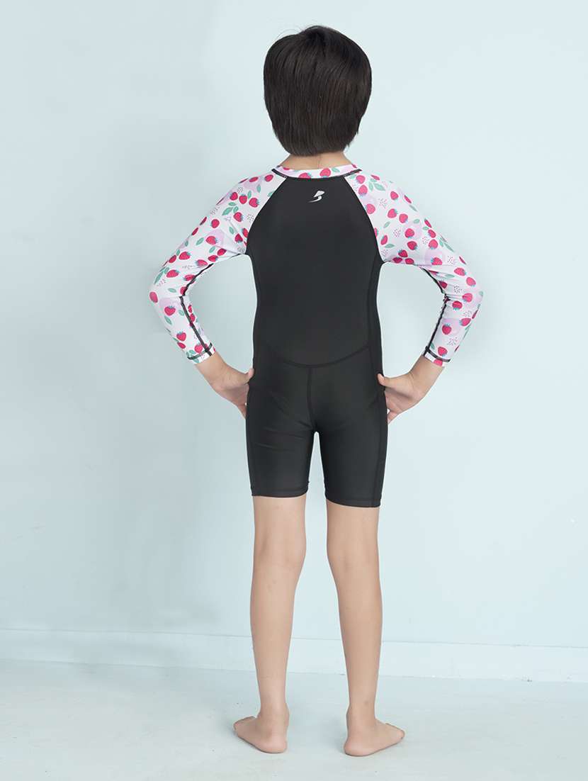 boys printed sports wear round neck swimsuit - 22011984 - Standard Image - 2