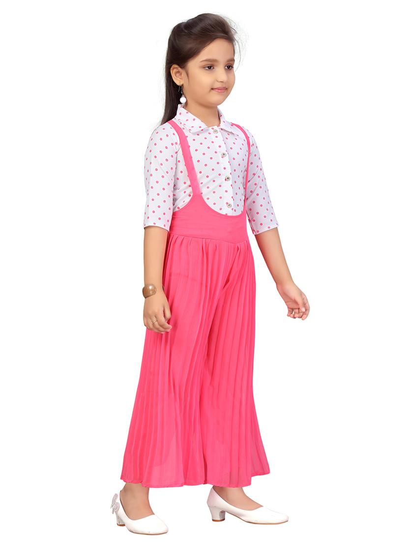 girls polka doted collared jump suit - 22012138 - Standard Image - 2