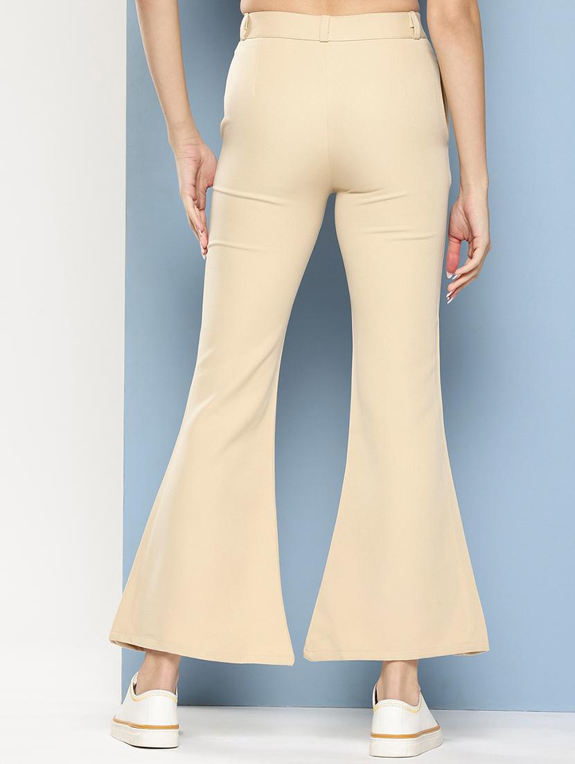 girls solid mid rise bootcut trouser - 22012193 - Standard Image - 2