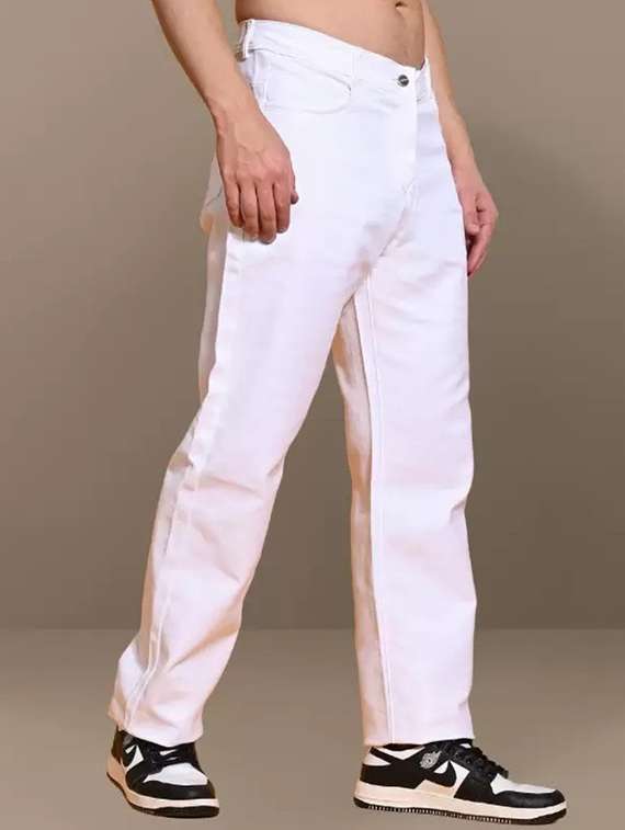 men mid rise straight fit jeans