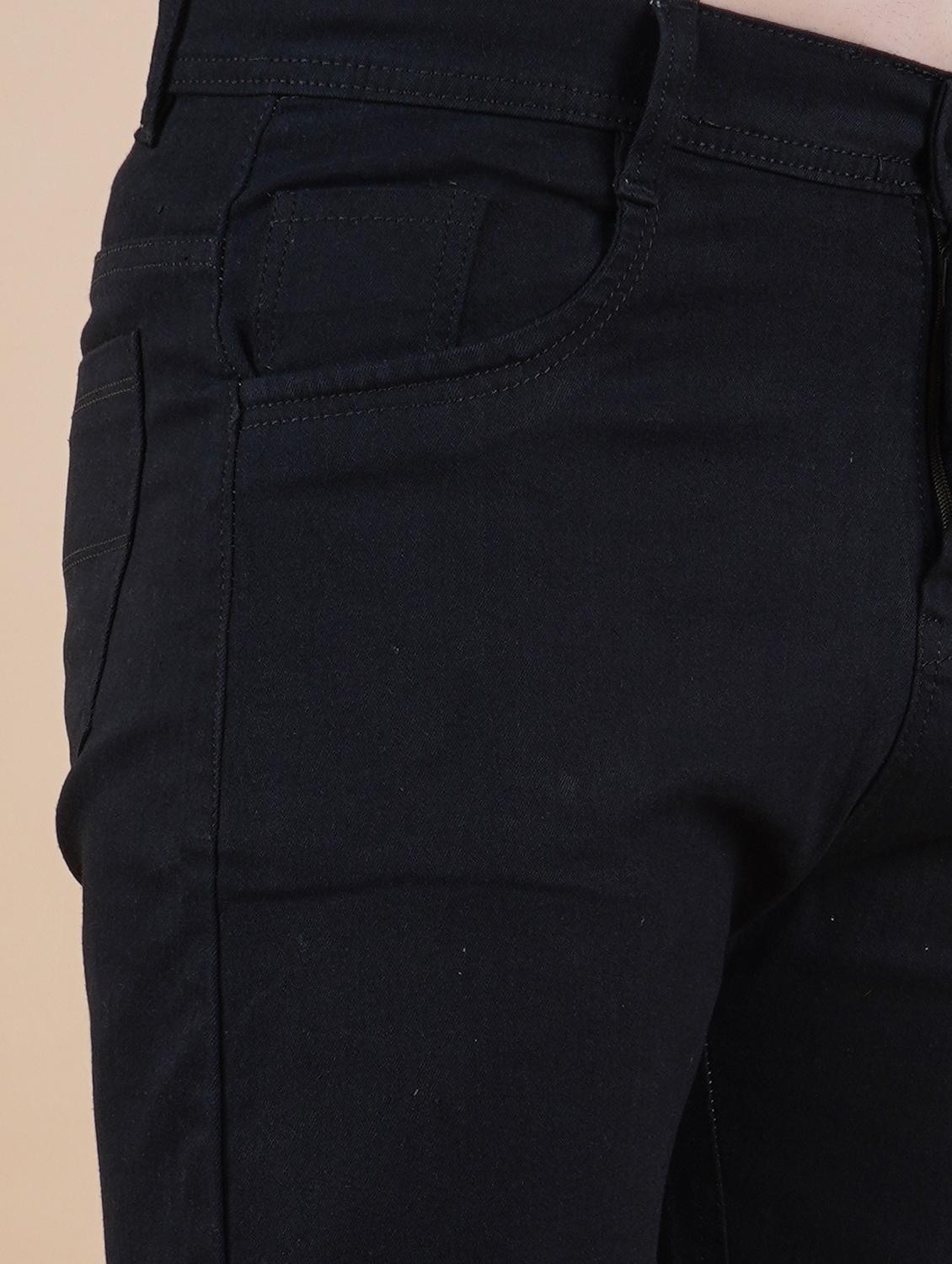 men black slash knee mid rise relaxed fit jeans - 22012419 - Standard Image - 2