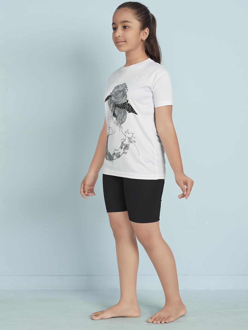 girls printed short sleeve tee - 22012430 - Standard Image - 2