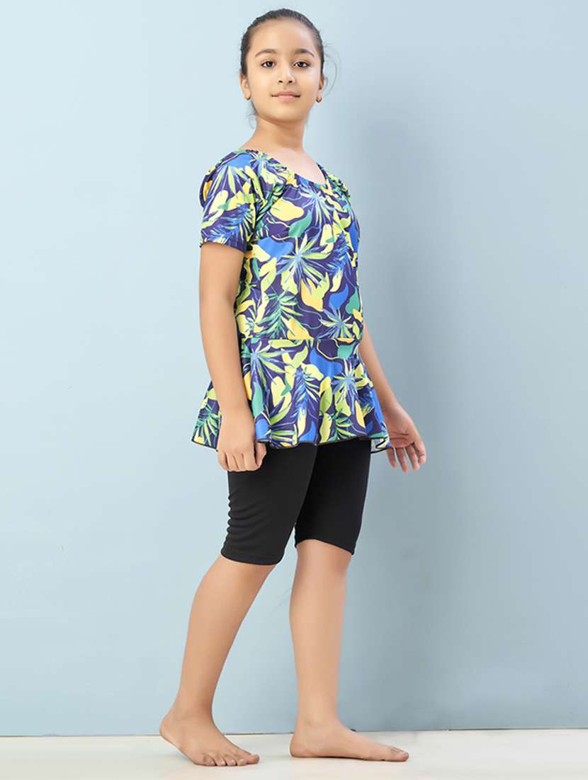 girls printed sports wear functional swimsuit - 22012583 -  Standard Image - 2