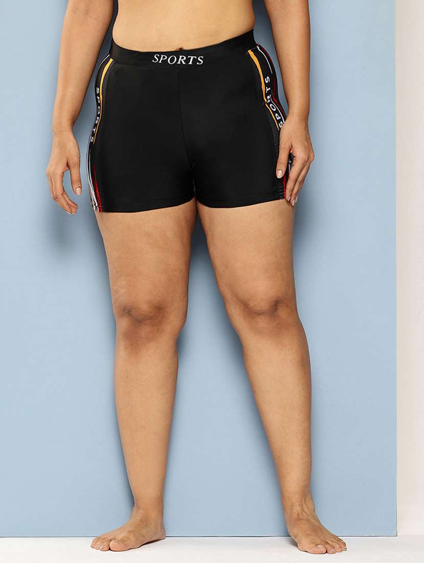 women printed slim fit cycling shorts