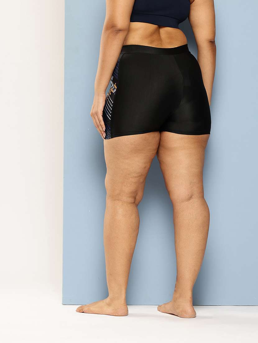 women printed slim fit cycling shorts - 22012606 -  Standard Image - 2