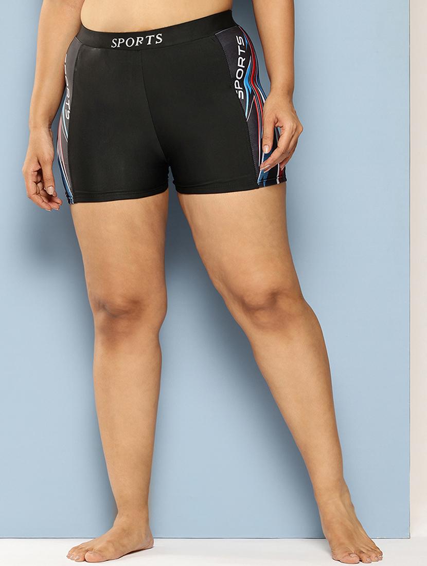 women printed slim fit cycling shorts - 22012607 -  Zoom Image - 0