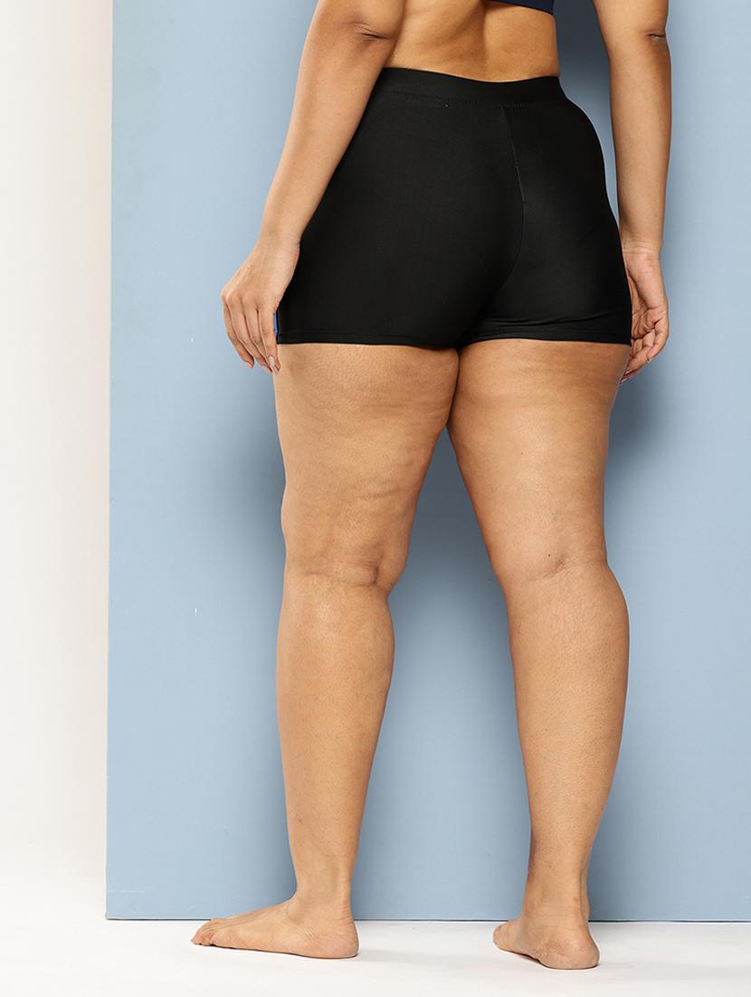women solid high rise cycling shorts - 22012613 - Standard Image - 2