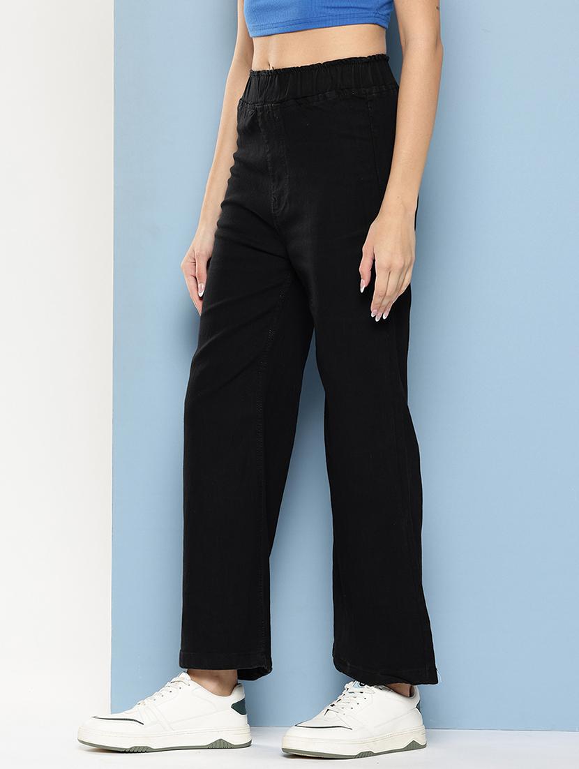women solid mid rise bootcut jean - 22012655 - Standard Image - 2