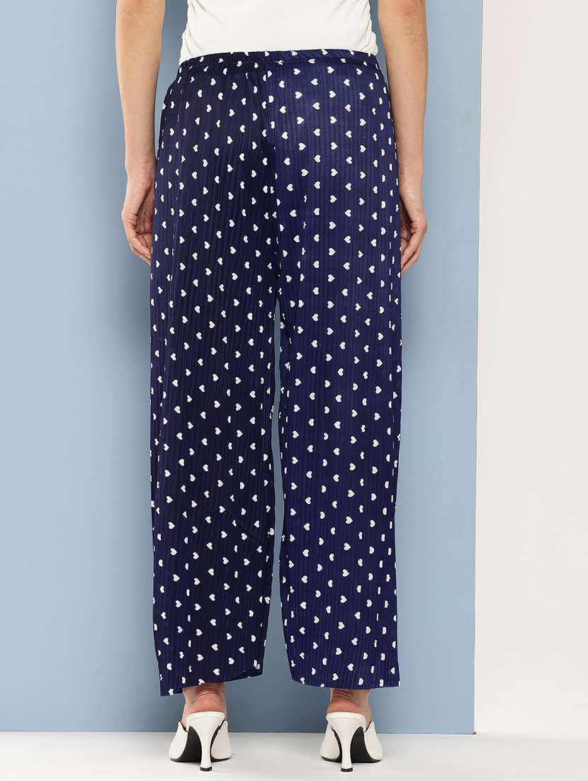 women printed mid rise straight palazzo - 22012663 -  Standard Image - 2