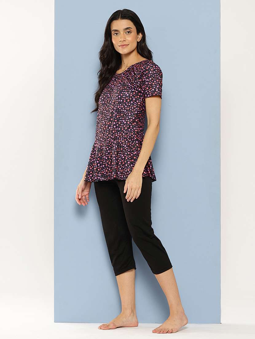 women printed round neck swimsuit  - 22012817 -  Standard Image - 2