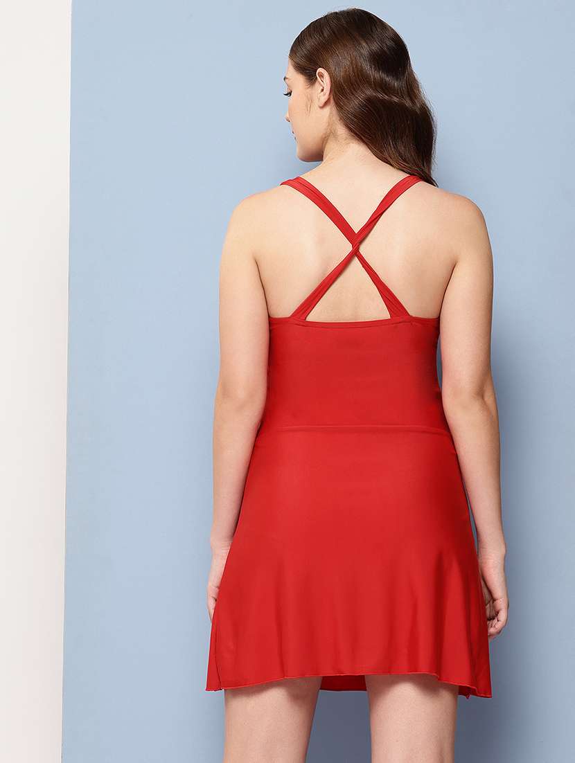 women solid sleeveless swimsuit - 22012831 -  Standard Image - 2